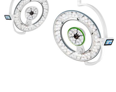 фото Светильник хирургический двухкупольный Merivaara DUO Q-Flow 4 + Q-Flow 6