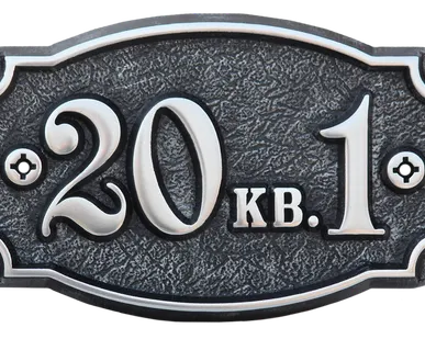 фото Номер на дом из алюминия или латуни арт.НД-25