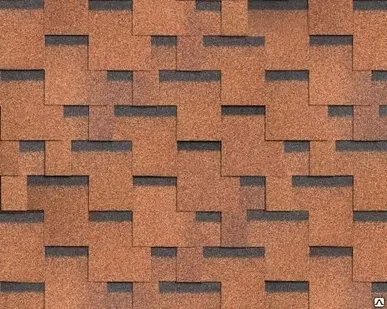 фото Гибкая черепица Shinglas, серия Классик, Кадриль Аккорд, цвет Миндаль