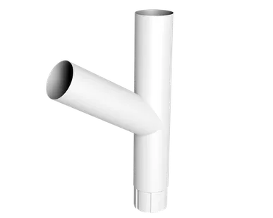 фото Тройник Ø90 Vortex Mix PE RAL 9003 сигнальный белый