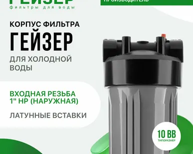фото Гейзер корпус 10BB с латунными вставками 50715