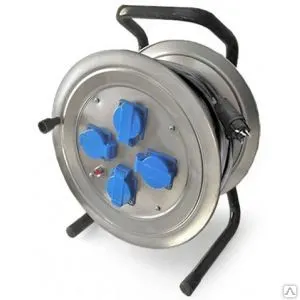 фото Силовой удлинитель на металлической катушке 4 гн. 50м союз 481s-4005