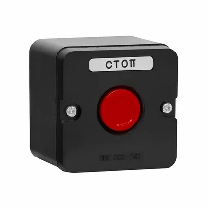 Фото №0 Пост кнопочный ПКЕ-212/1 кнопка "Стоп" красн. Электро...