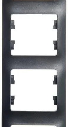 Фото №0 Рамка 4-м Glossa верт. антрацит SchE GSL000708