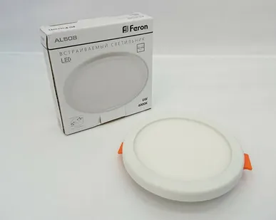 фото Светильник встраиваемый LED 14W 6400K AL508 белый Feron