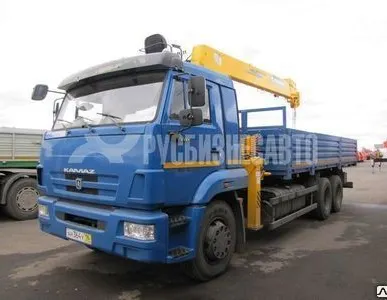 фото Бортовой с КМУ КАМАЗ 65117+SOOSAN SCS746L верх.упр. + борт сталь 6,8м