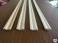 фото Плинтус деревянный осина 1 категория сорт В 1.5 м