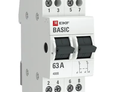 фото Переключатель трехпозиционный 2п 63А Basic EKF tps-2-63