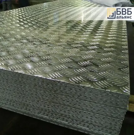 Фото №0 Лист алюминиевый рифленый 2х1500х4000 мм АМГ2Н2Р квинтет