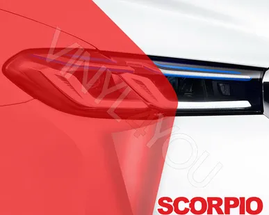 фото Пленка для фар Scorpio Красная