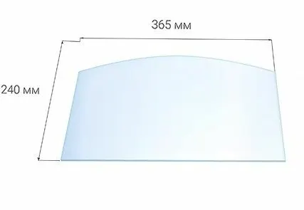 Фото №0 Стекло для каминной дверки Везувий 230 Арка (0,240х0,365)