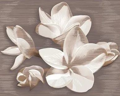 фото Плитка керам. AZORI Amati 505x402 Plumeria Alba панно из 2 частей