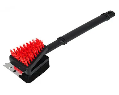 фото Щетка 3в1 для чистки мангалов, решеток-гриль на длинной ручке (666010C) (Твой Пикник) SALE