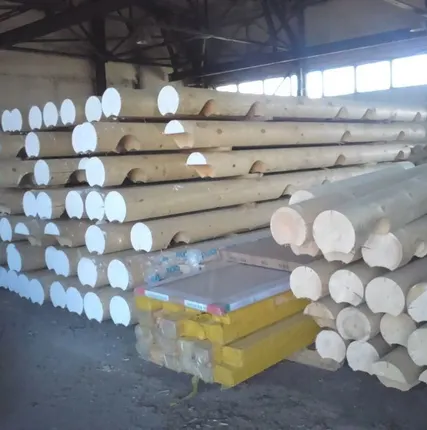 Фото №0 Оцилиндрованное бревно от производителя диаметром от 18 см. до 30 см.