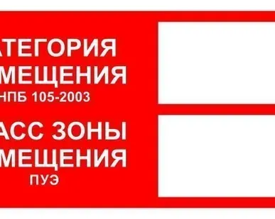 фото Расчет категории помещения по взрывопожарной и пожарной опасности