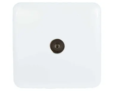 фото Розетка TV 1-м ОП VIOLA оконечная бел. LEZARD 751-0200-130