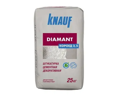 фото Штукатурка KNAUF цементная Диамант Короед (зерно 2,5 мм) /25кг/