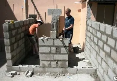 фото Кладка шлакоблока