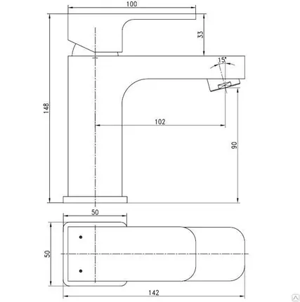 Фото №0 Kaiser Zinger 35011 Смеситель для раковины Kaiser