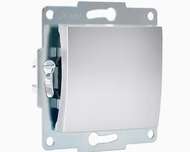 фото Механизм выключателя 1-кл. 1п СП Karina 10А IP20 мат. серебр. LEZARD 707-4388-100