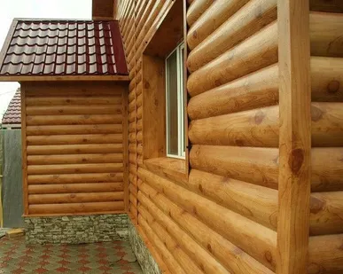 фото Металлический сайдинг под бревно 28*331