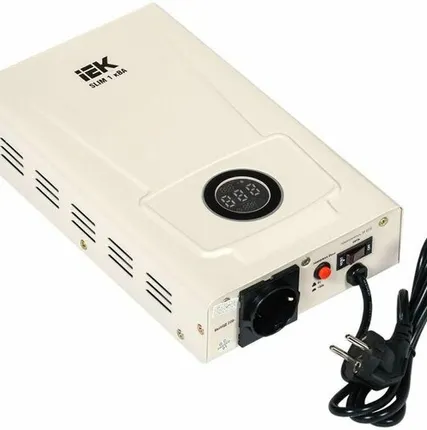 Фото №0 Стабилизатор напряжения 1ф 1кВА SLIM настенный IEK IVS22-1-001-09