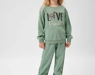 фото Комплект для девочек:Зелёный:116