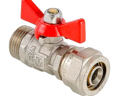 фото Кран шар. для м/п труб 16*1/2" ц/ш VALTEC (16/256)