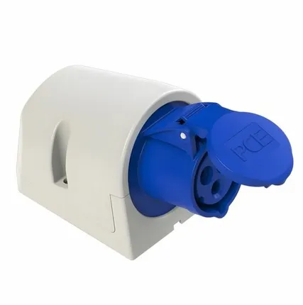 Фото №0 Розетка силовая 1-ф., 16А, 230В, IP44 (3-п, настенная...