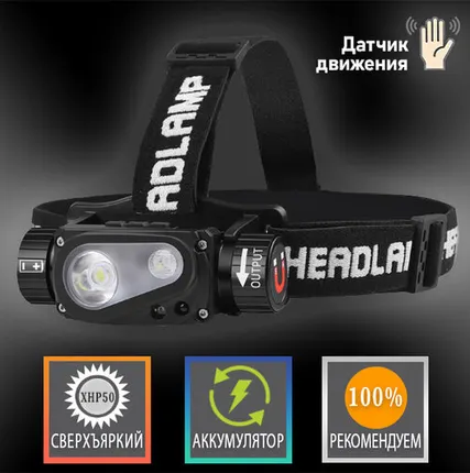 Фото №0 Сверхъяркий налобный фонарь с аккумулятором PT-FLG44 (XHP50, 18650/21700)