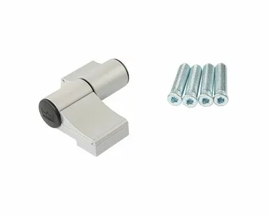 фото Петля дверная втулочная 2-х секционная, м/о 63 мм, крепление на тепл. профиль, сер. 9006