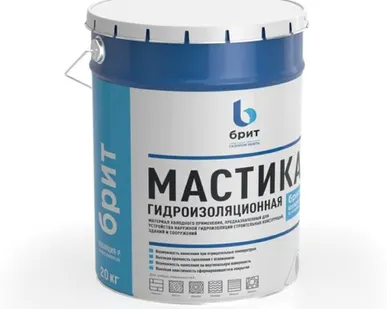 фото "Брит" Изоляция-Р Мастика гидроизол. битумно-полимерная 25л/20кг (33 шт/пал) аналог Технониколь №24