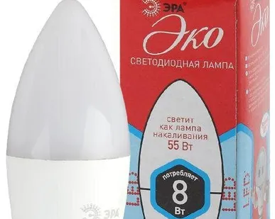 фото Лампа светодиодная ECO LED B35-8W-840-E27 ЭРА Б0030021