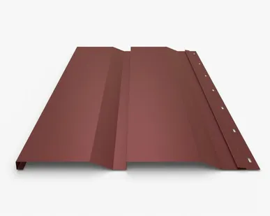 фото Сайдинг Металлический сайдинг «Корабельная доска» 0.47-0.50 мм RAL 3011, Красно-коричневый