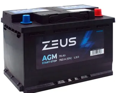 фото Аккумулятор ZEUS AGM 70 Ач о.п.
