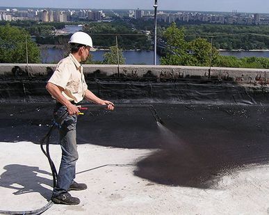 фото Гидроизоляция кровли напылением