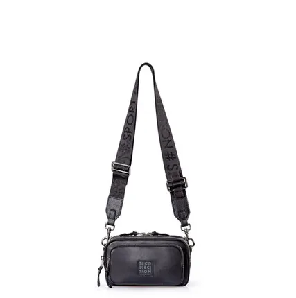 Фото №0 Черная кожаная сумка кроссбоди Берн TJ COLLECTION YH 8118810 BLI