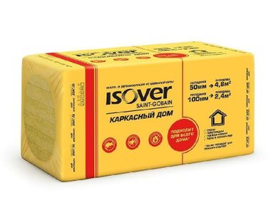 фото Минераловатный утеплитель Isover Каркасный Дом 1000х600х50 мм / 8шт.