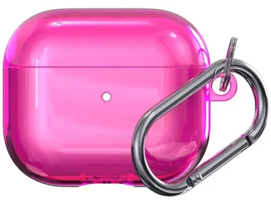 фото Силиконовый чехол Deppa с карабином для AirPods 3 (47339) Pink