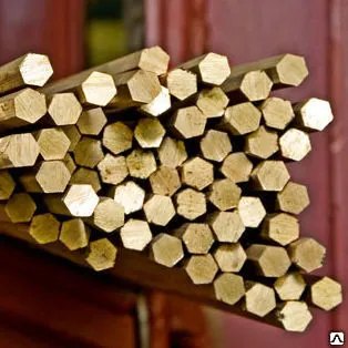 Фото №0 Шестигранник латунный 40 мм ГОСТ 31366-2008 2060-2006 Л63 ЛС63-3 ЛС59