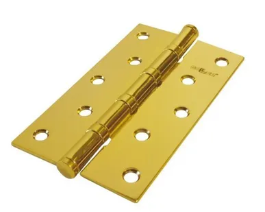 фото Петля дверная прямая 5" SOLLER золото (сталь 120*70*2,5)