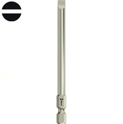 Фото №0 Бита WERA 3800/4 для винтов со шлицем 1/89 мм, нержавеющая сталь 071080