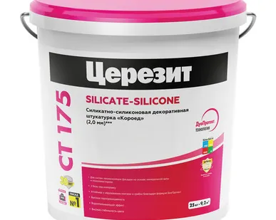 фото Штукатурка СТ 175 (25 кг) силикат-силикон. короед 2,0 Церезит