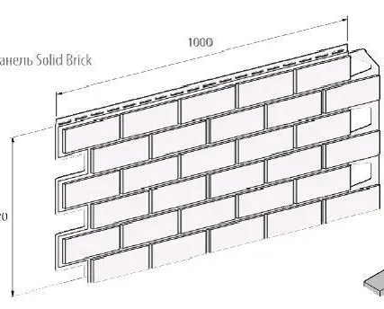 Фото №0 Панель фасадная VOX Solid Brick Bristol кирпич красный 42х100см, S=0,42м²