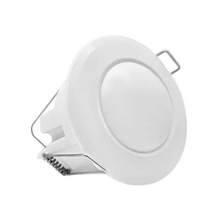 Фото №0 Датчик движения микроволновый встраиваемый точечный 360* 8м 1200W белый IP20 IEK ДД-301MB