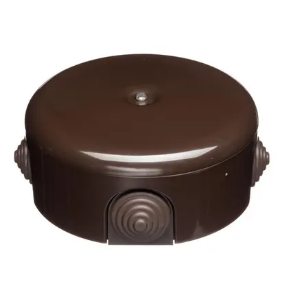 Фото №0 Коробка распределительная d78мм ЛИЗЕТТА (в компл. 4 кабельных ввода) ABS-пластик корич. Bironi B1-521-22-K