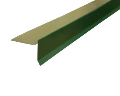 фото Планка торцевая полиэстер RAL 6005 зеленая, шт. (75*25*65*5 мм), Длина 2 м.