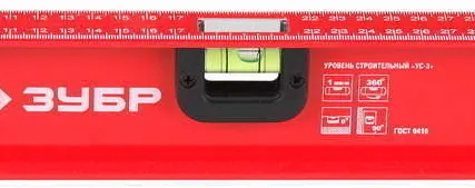 Фото №0 Уровень ЗУБР коробчатый, анодированный, 3 глазка, 100см