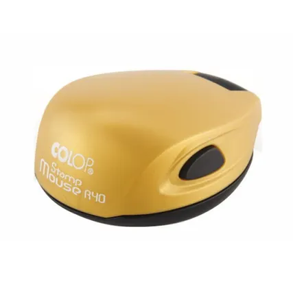 Фото №0 Печати-С COLOP Stamp Mouse R40 Оснастка для печати диам. 41,6 мм (Золотистый, Синий)