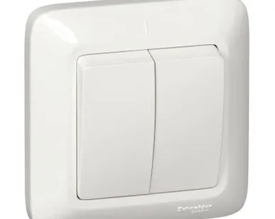 фото Выключатель 2-кл. СП Прима 6А IP20 250В бел. (опт. упак.) SchE S56-043-B